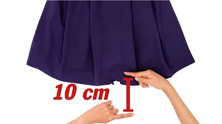 How to lengthen a dress or a skirt by 10 cm - clothing repair tricks!