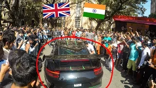 Indian Crowd going CRAZY when she started the Loud Porsche 911 GT3RS | Parx Supercar Show 2019