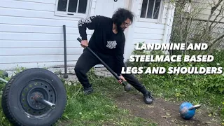 Ep. 173 - Legs And Shoulders With Landmine And Steel Mace