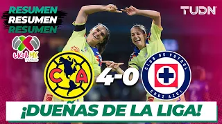 RESUMEN y goles | América 4-0 Cruz Azul | AP2023 Liga Mx Femenil J6 | TUDN