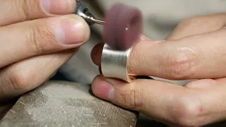 The process of making a silver ring! A professional way to revive leftover silverware