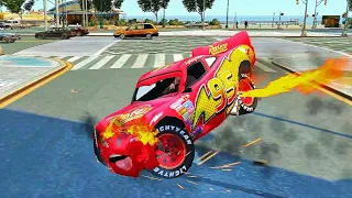 GTA 4 Rayo Lightning McQueen Crash Testing Ep. 5 GTA IV Car Crashes