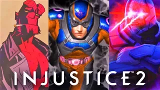 INJUSTICE 2 - ALL DLC CHARACTERS ENDING! (Atom, Hellboy, Starfire & More)