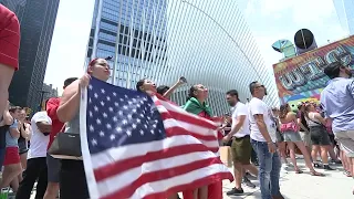 Fans in NYC celebrate USA's Women's World Cup win