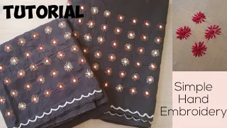 Simple Hand Embroidery ll Tutorial ll