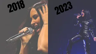 Demi Lovato attempting to hit Bb5 high note| 2018 vs 2023