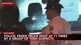 FedEx truck shot up in Lawncrest; bullets barely miss driver