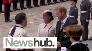 Platinum Jubillee: Harry and Meghan booed in homecoming appearance with royal family | Newshub