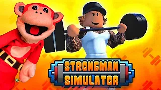 El Mono Juega: ROBLOX STRONGMAN SIMULATOR. EL MONO SÍLABO GAMEPLAY