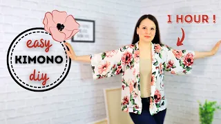 DIY a Kimono-style cardigan in just 1 hour 😍 - beginner friendly tutorial!