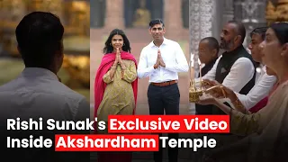 Rishi Sunak's Exclusive Video Inside Akshardham Temple, performs aarti, takes a tour of the temple