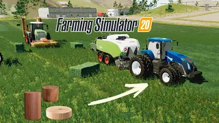 Grass Mowing + Making Bales In Fs20 - New Updated 2024 - Farming Simulator 20