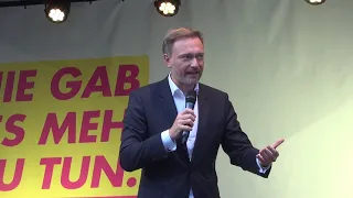 F D P - Wahlkampfveranstaltung mit Christian Lindner, Daniel Föst - Katja Hessel München am 21.09.21