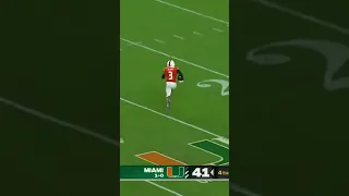 Jacolby George BREAKS FREE! #cfp #football #miamihurricanes #sports #shorts #collegefootball