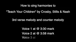 How to sing "Teach Your Children" harmonies by Crosby, Stills, & Nash