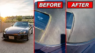 REMOVING MOULD off the Honda S2000 Convertible Roof FAST and CHEAP!