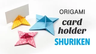 Origami Ninja Star Card Holder Tutorial - Party Origami - Paper Kawaii