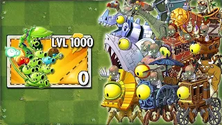 All Plants Level 1 vs All Zombots - PvZ 2 Zomboss Battlez