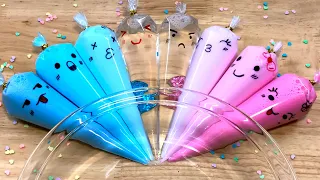 Making GLOSSY SLIME and CLEAR SLIME With Funny Piping Bags, Most Satisfying Slime, Best Slime #2