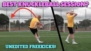 Another CRAZY KNUCKLEBALL Session! | Unedited CR7 Freekick Practice