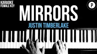 Justin Timberlake - Mirrors Karaoke SLOWER Acoustic Piano Instrumental Lyrics Cover FEMALE KEY