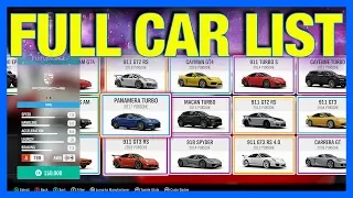 Forza Horizon 4 : FULL CAR LIST + DLC CARS!!!