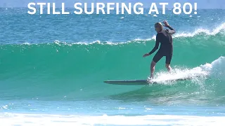 80 YEARS OLD AND STILL SURFING Byron Bays Rusty Miller