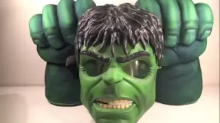 The Incredible Hulk Power Glow Mask & Hulk Smash Hands Movie Role Play Toy Review