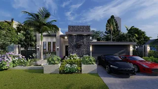small house /simple house design [14mx20m] house plan with 4 bedrooms 3.5 bathrooms /(model0066)