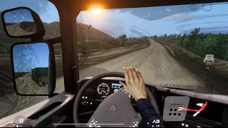 Realistic Morning Weather ! Truck Stuck On Off-road | Truckers Of Europe 3 - Mobile Gameplay