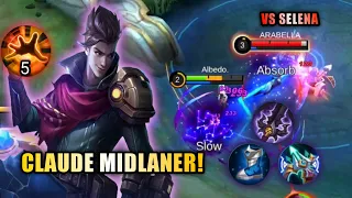 BANG CLAUDE MIDLANER BAGUSKAH? TERUS EMBLEMNYA APA YANG PALING COCOK? | TOP GLOBAL CLAUDE - MLBB