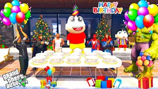 GTA 5 | FRANKLIN AND DORAEMON AVENGERS CELEBRATE SHINCHAN's BIRTHDAY IN GTA 5