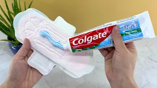 Just Put Toothpaste On A Sanitary Pad And You Will Be Amazed