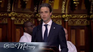 Nicolas Mulroney rend hommage à son père Brian Mulroney