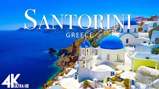 FLYING OVER SANTORINI 4K UHD - Relaxing Music Along With Beautiful Nature Videos - 4K UHD TV