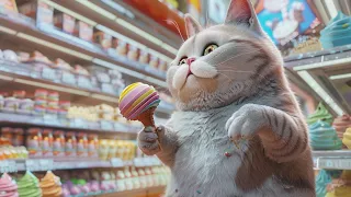 THE KITTEN WANTS TO EAT ICE CREAM #cat #cute