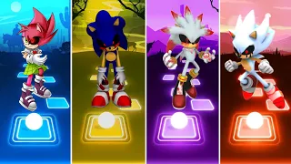 Amy Exe 🆚 Sonic Exe 🆚 Silver Sonic Exe 🆚 Hyper Sonic || Tiles Hop Gameplay 🎯🎶