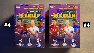 2021/22 Topps Merlin UEFA 2x Blaster Box Opening #4 - Huge Purple Wave SSP Hit!