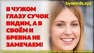 В ЧУЖОМ ГЛАЗУ СУЧОК видим, А В СВОЁМ И БРЕВНА НЕ ЗАМЕЧАЕМ: смысл и значение