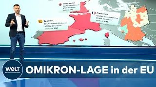 OMIKRON in EUROPA: Die CORONA-LAGE im Überblick - Infektionen, Inzidenzen & Zahlen