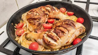 Вкусный и быстрый ужин Удивите своих близких вкусным рецептом Куриные окорочка на сковороде