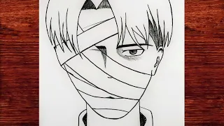 Anime Drawing Easy / How to Draw Levi Ackerman Step by Step Tutorial / Sketch Art / M.A Drawings