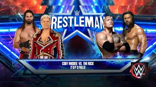 Cody Rhodes Vs The Rock | Full Match WrestleMania 2 o/f 3 Falls!! #wwe #wwe2k23