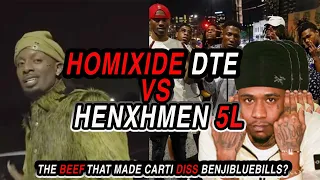 HOMIXIDE DTE VS HENCHMEN 5L : Playboi Carti and Benji Blue bills SHOCKING BEEF