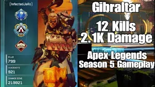 Gibraltar 12 Kills 2.1K Damage - Apex Legends Season 5 Gameplay