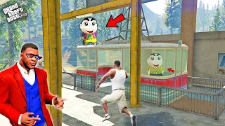 GTA 5 : Franklin First CHAIRLIFT Experience With Shinchan & Pinchan in GTA 5 ! (GTA 5 mods)