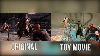 Spider Man 2 (2004) Doc ock vs Spider Man Bank Stop Motion scene Comparative