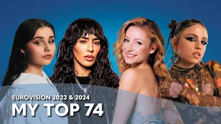 Eurovision 2023 & 2024 - My Top 74