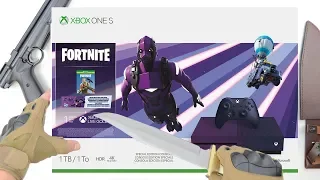 Xbox One S 1TB FORTNITE Battle Royale "Dark Vertex" SPECIAL EDITION Bundle Unboxing