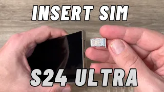 How to INSERT SIM Card in Samsung Galaxy S24 Ultra